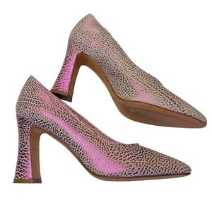 Maryam Nassir Zadeh Pink Iridescent Heels size 6.5/7 (37)